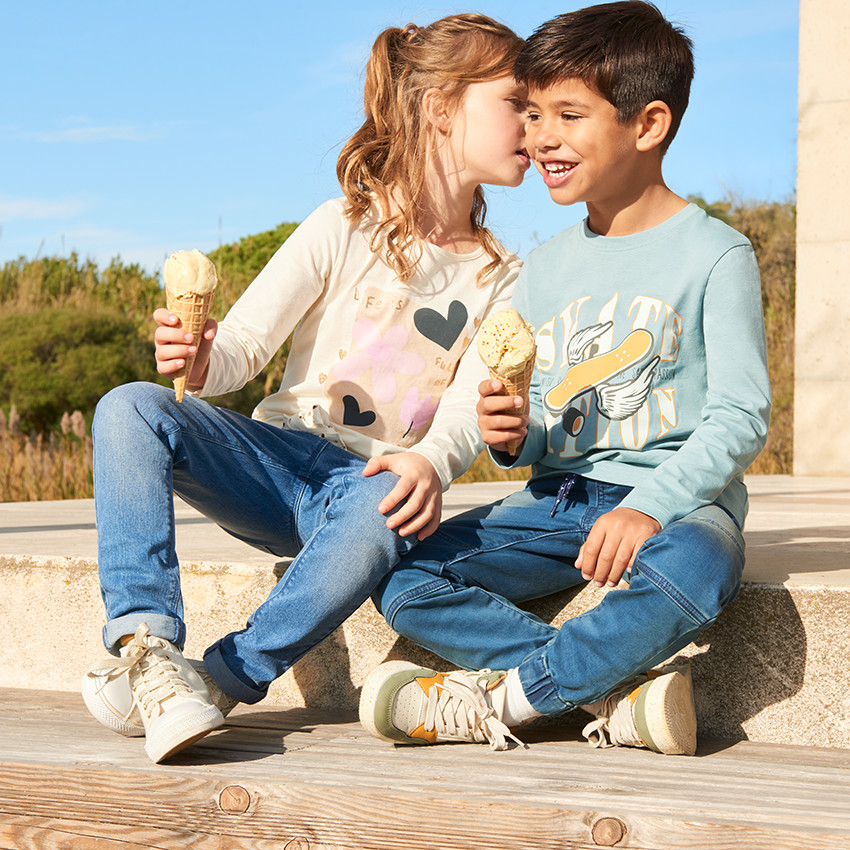T-shirt manches longues printé pour garçon 