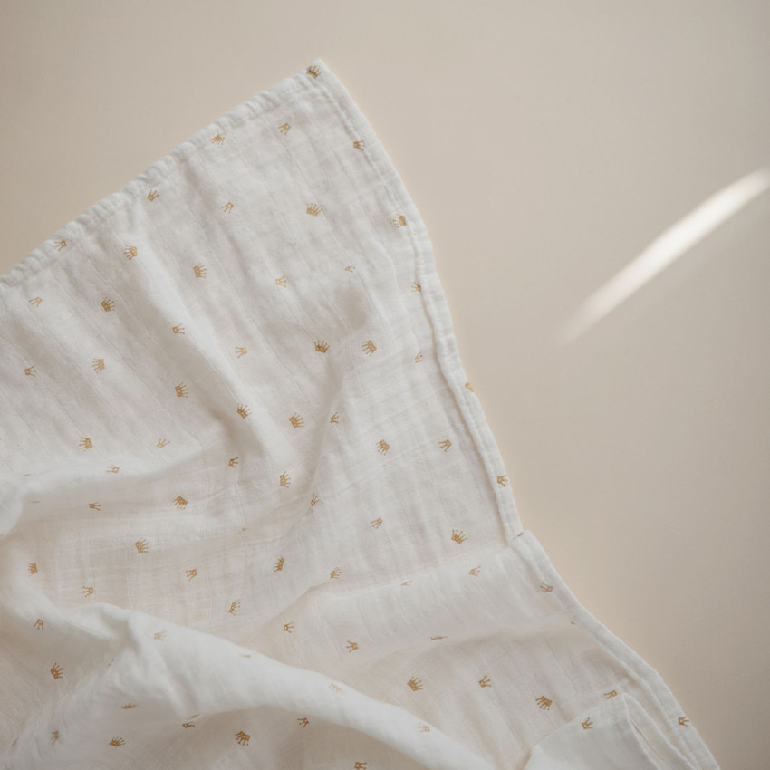 Lange d'emmaillotage en coton Biologique crowns 