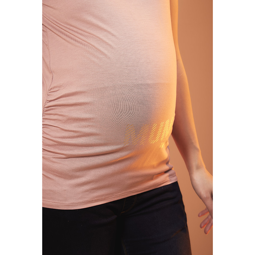 T-shirt de grossesse manches courtes et print message 
