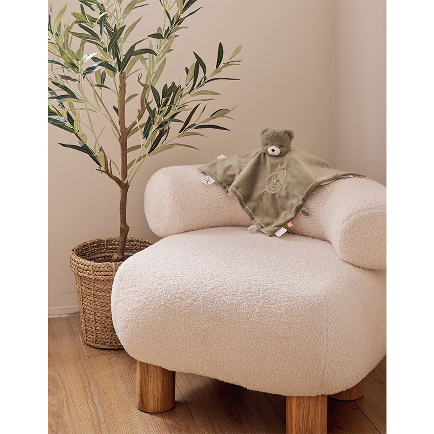 Doudou réversible Jour/Nuit Ours Orso Ecru 