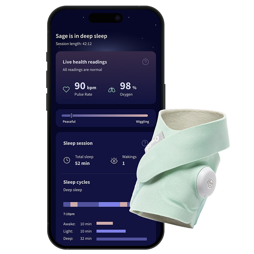 Pack Babyphone video + Dream Sock Mint - Vert (Owlet) - Image 1
