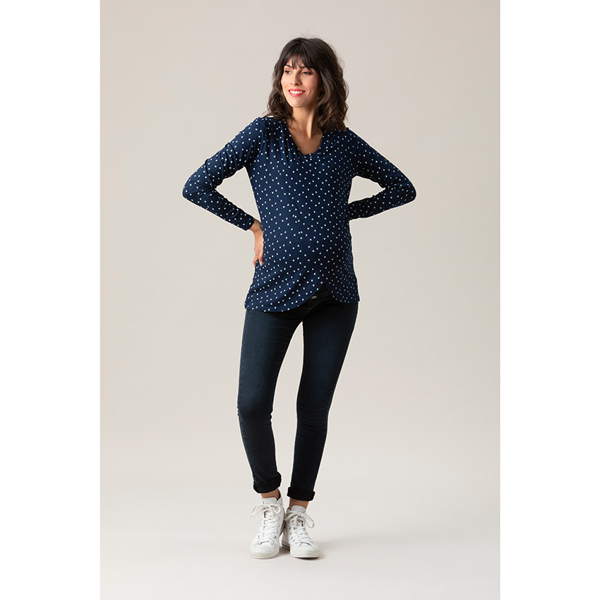 Tunique manches longues à motif graphique 