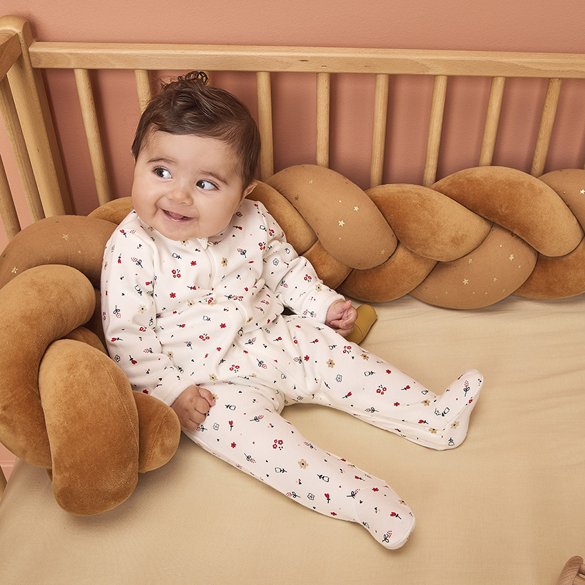 Lot de 2 dors-biens zippés et bi-matières pour bébé fille 