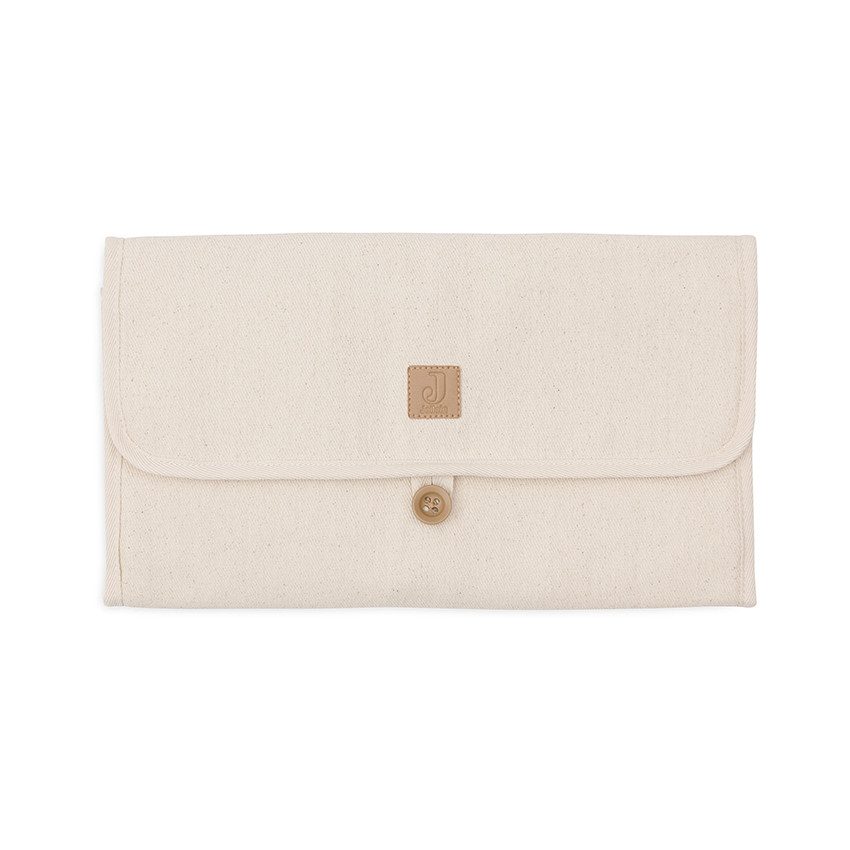 Tapis à langer nomade avec poches en twill effet naturel