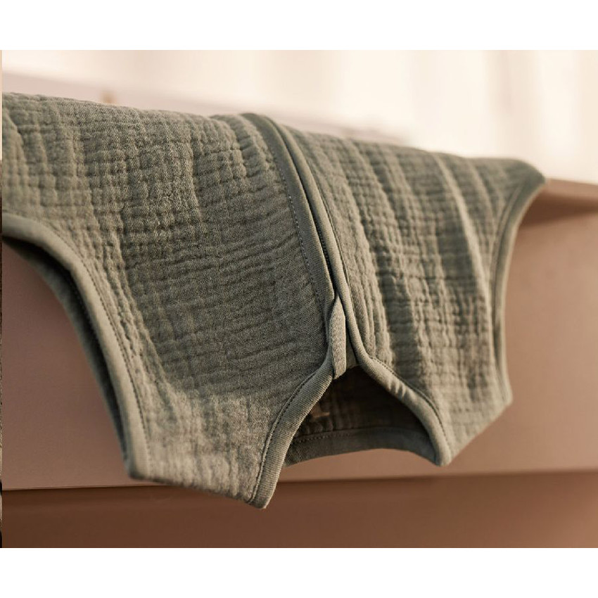 Gigoteuse sans manches 110cm gaze de coton Sea Green 