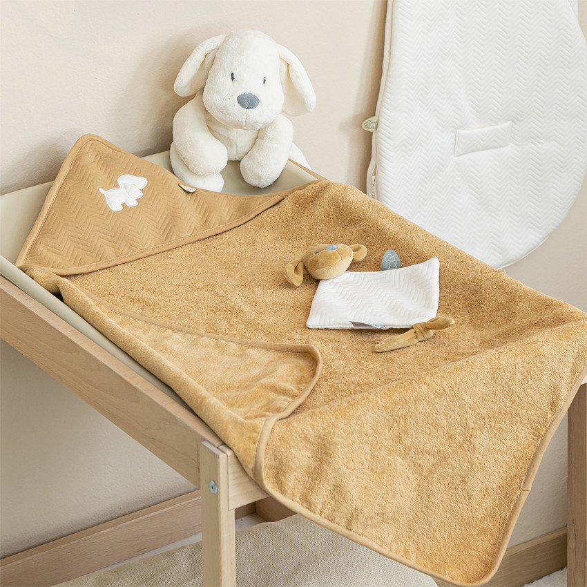 Doudou chien Charlie en jacquard - Vanille 