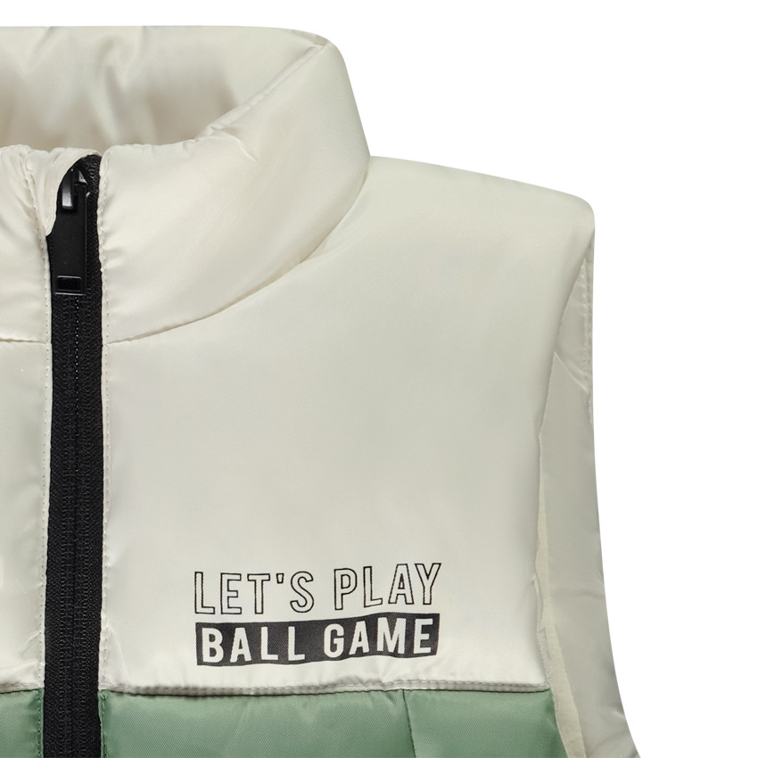 Doudoune sans manches matelassée et bicolore pour garçon 