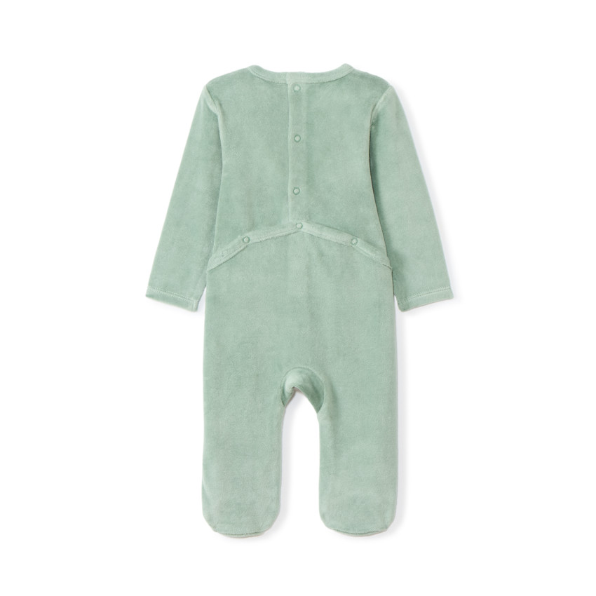 Dors-bien en velours brodé animal pour bébé garçon 