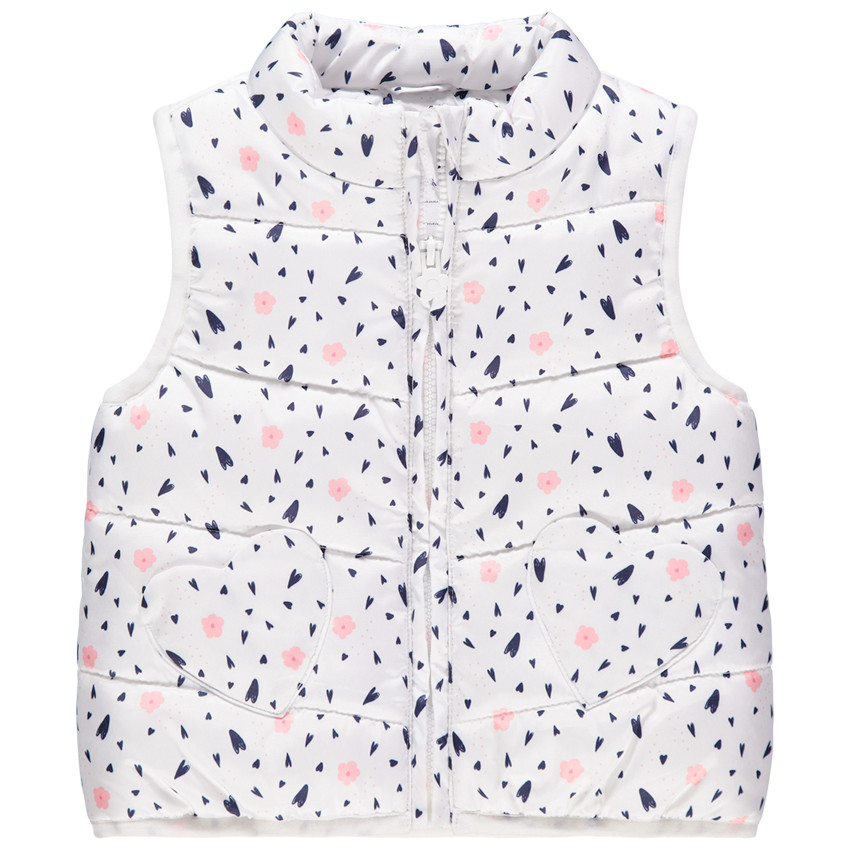 Doudoune sans manches à imprimés all-over 