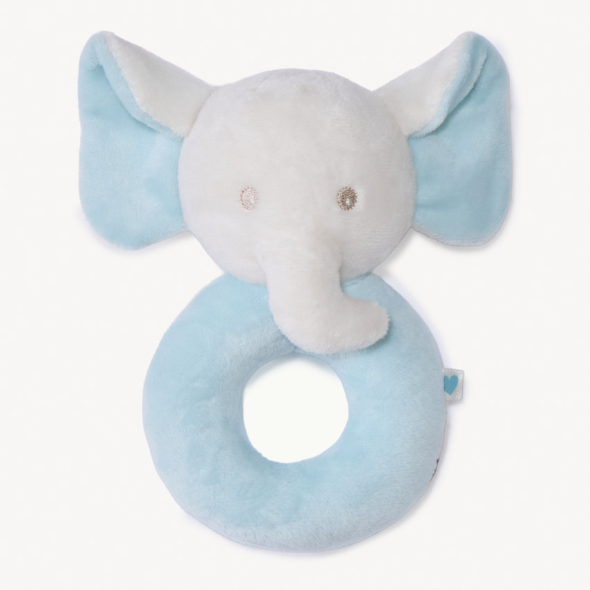Hochet éléphant en velours pour bébé garçon 
