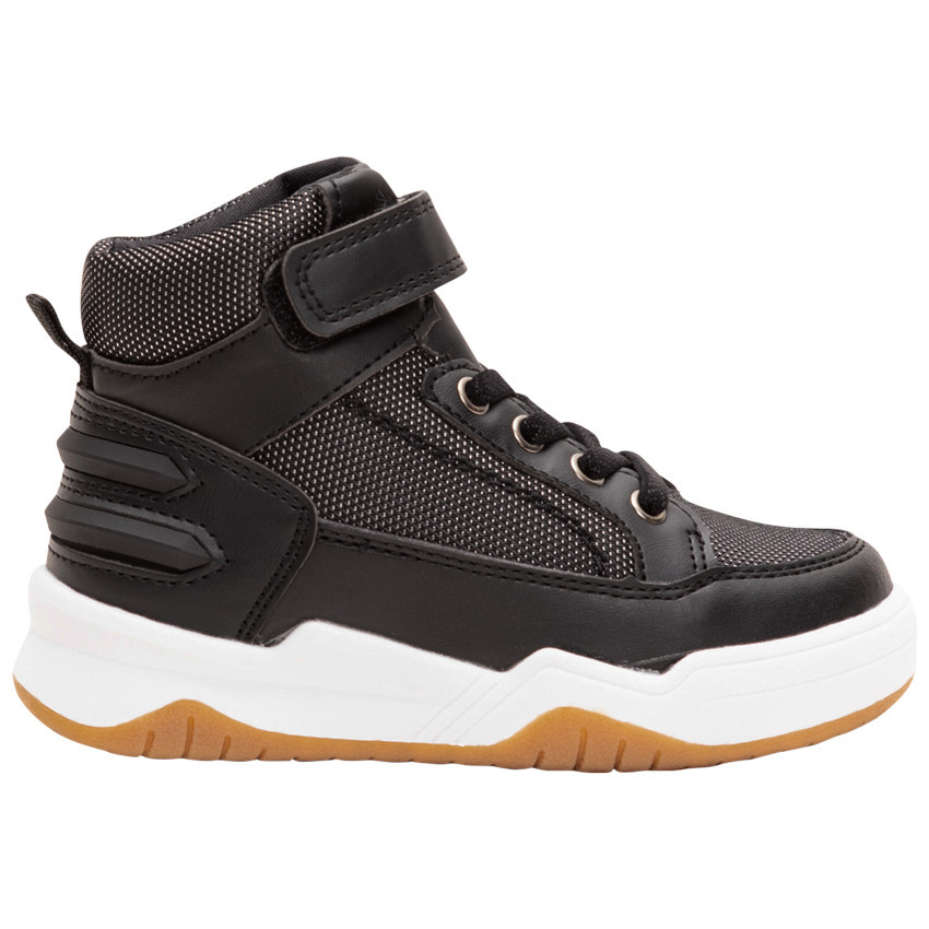 Baskets montantes à lacets élastiqués et scratch pour enfant garçon