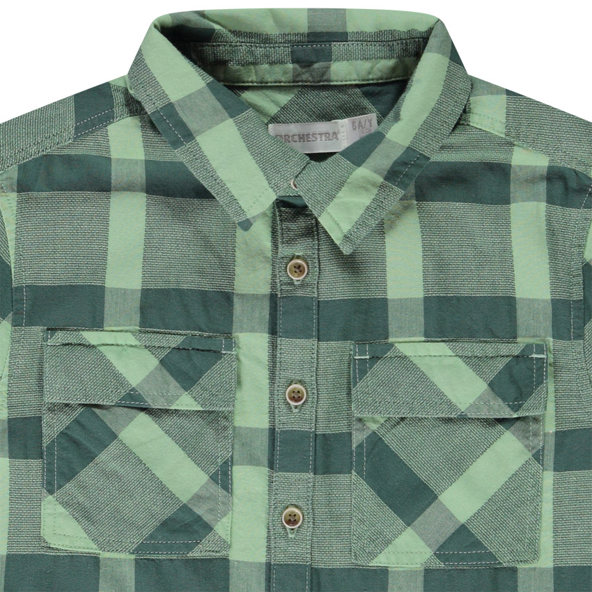 Chemise manches longues à carreaux pour garçon 