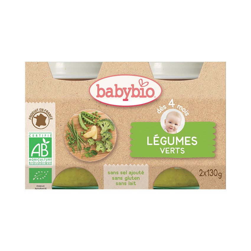 Petit pot légumes verts bio - 2x130g 