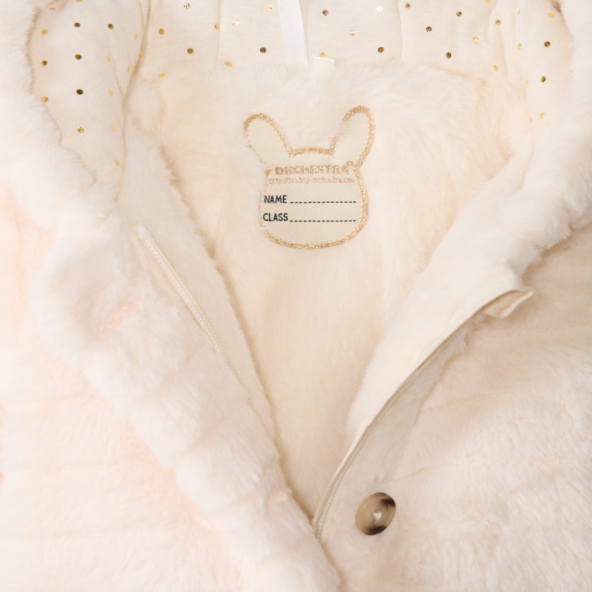 Manteau spécial Grand Froid en fausse fourrure pour bébé fille 