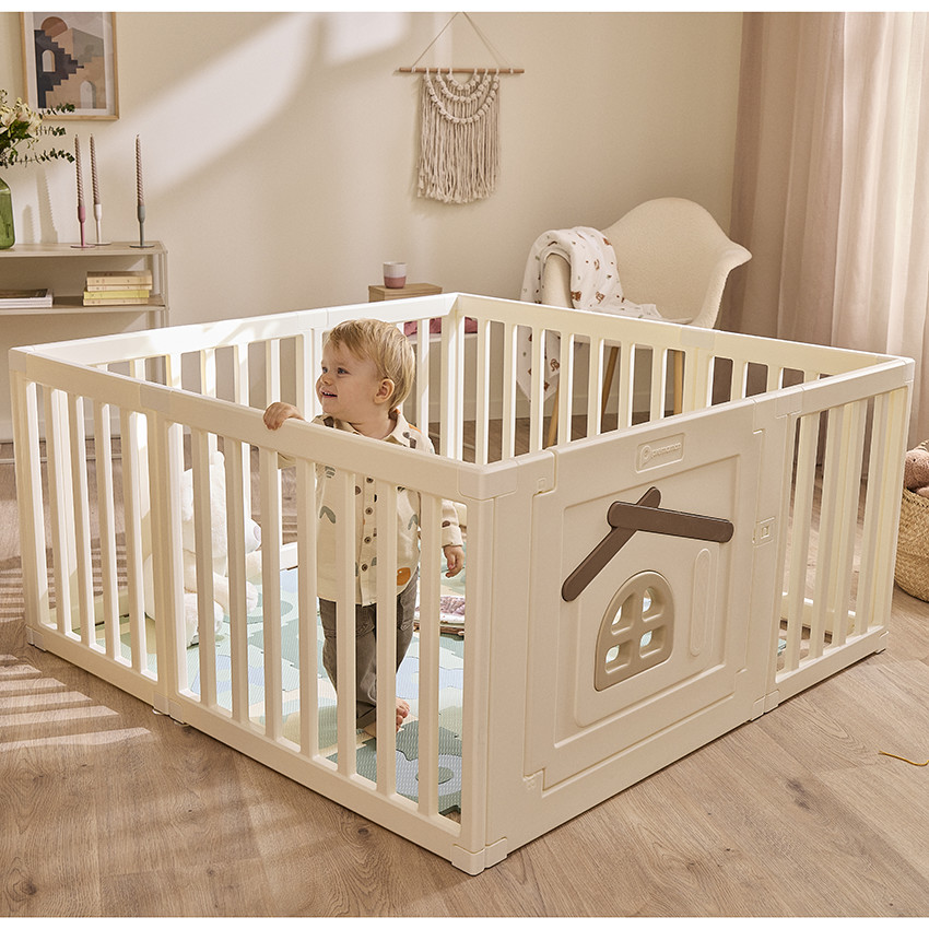 Parc modulable Joy en plastique blanc 