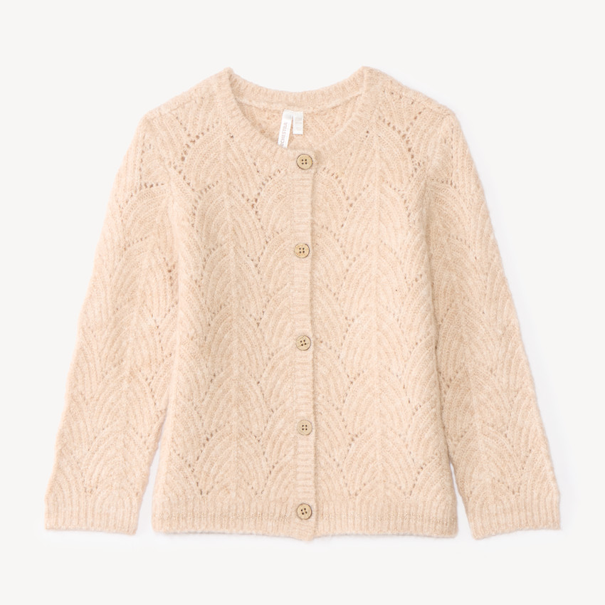 Gilet bébé fille tricot maille fantaisie 