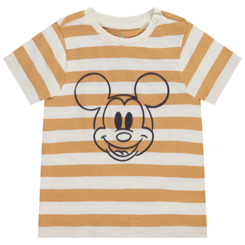 T-shirt manches courtes à rayures Mickey Disney pour bébé garçon