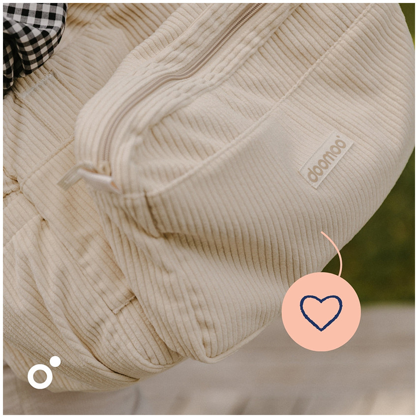 Sac à langer Fluffy Corduroy Beige 