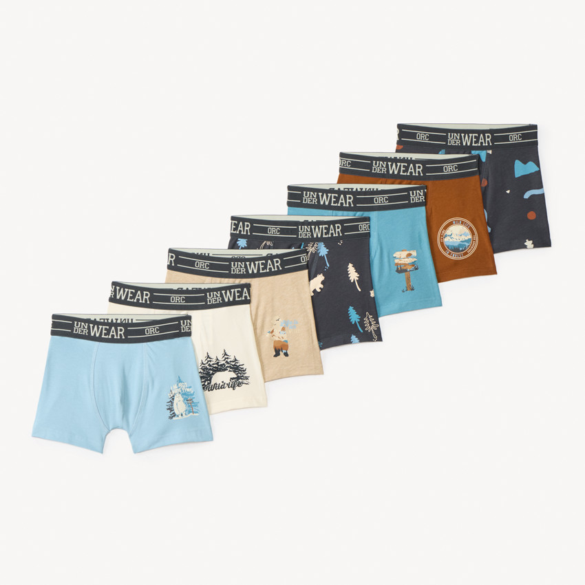 Lot de 7 boxers fantaisies pour garçon