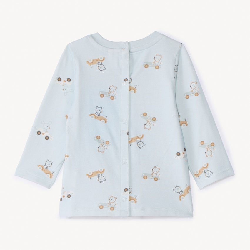 Ensemble long 2 pièces avec salopette pour bébé garçon 