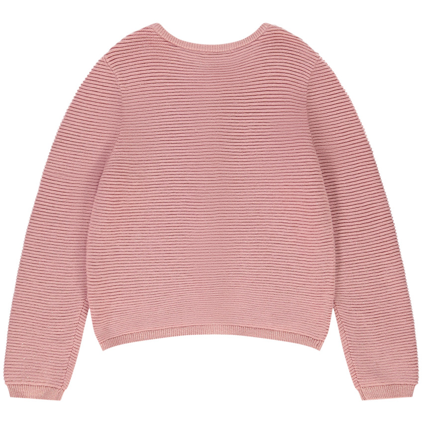 Gilet en tricot fantaisie pailleté pour fille 