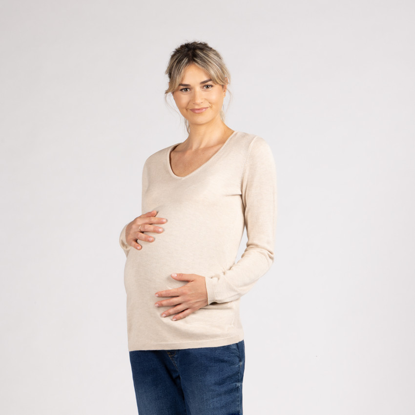 Pull de grossesse en tricot uni