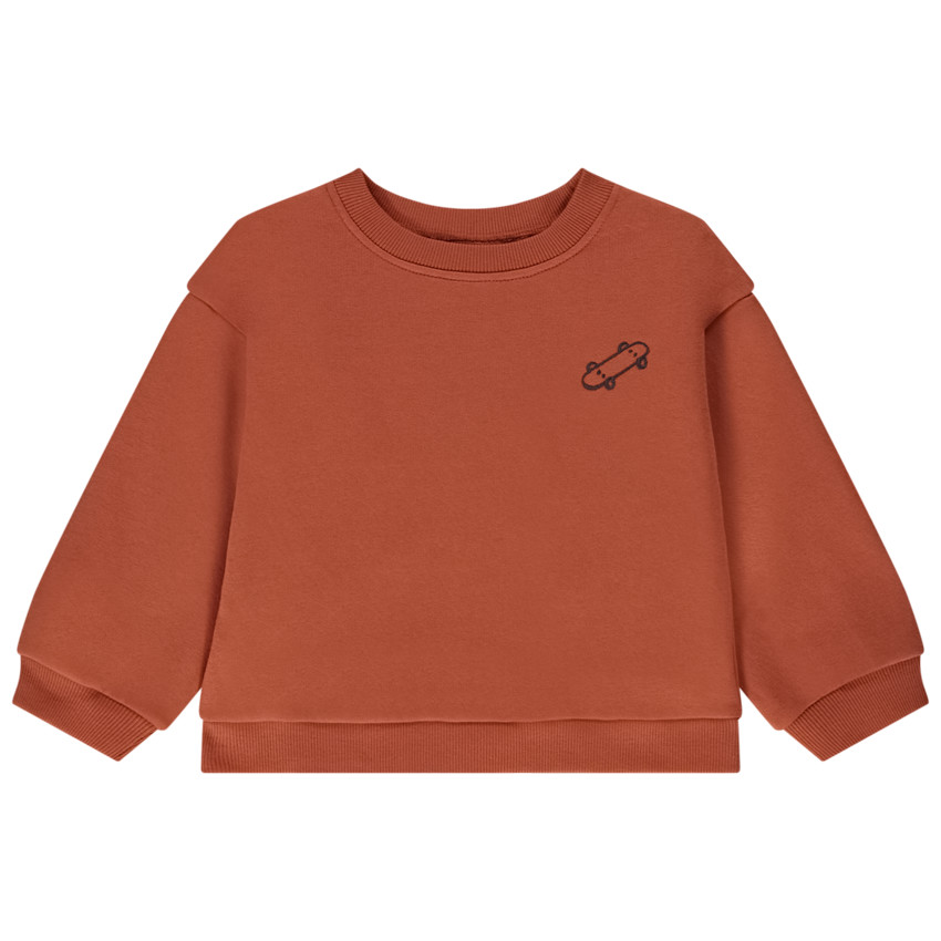 Sweat oversize en molleton broderie skateboard pour bébé garçon 