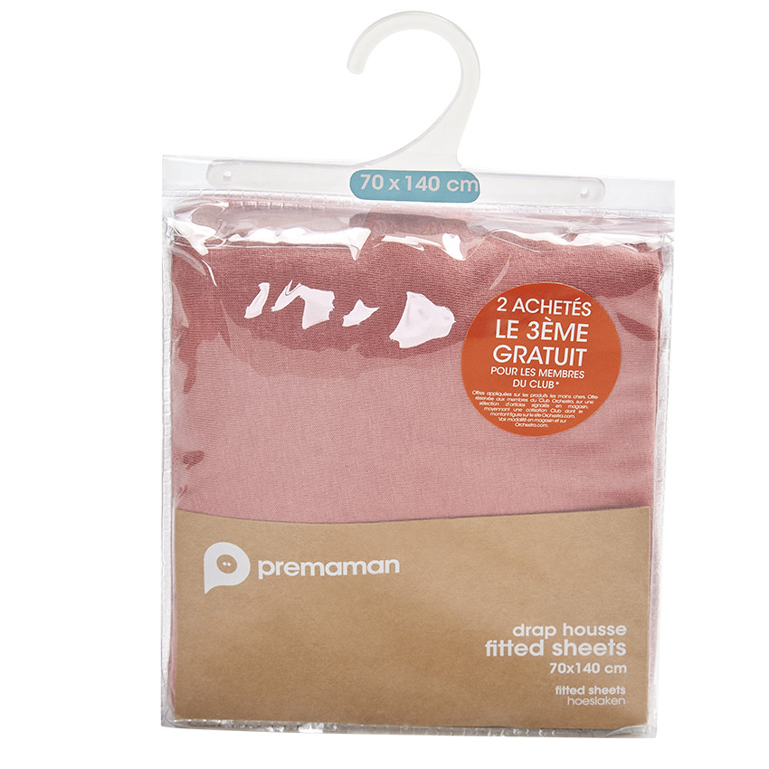 Drap housse en jersey 60 x 120 cm 