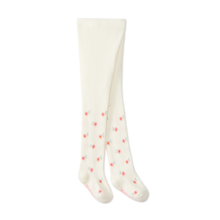 Ensemble barboteuse + collants en tricot pour bébé fille 