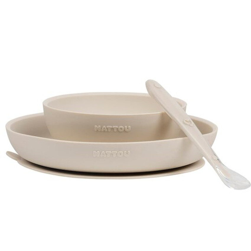 Set repas 3 pièces en silicone argile 