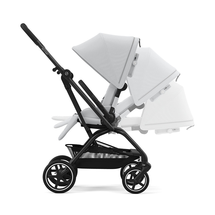 Poussette à siège rotatif Eezy S Twist+ 2 black/fog grey 