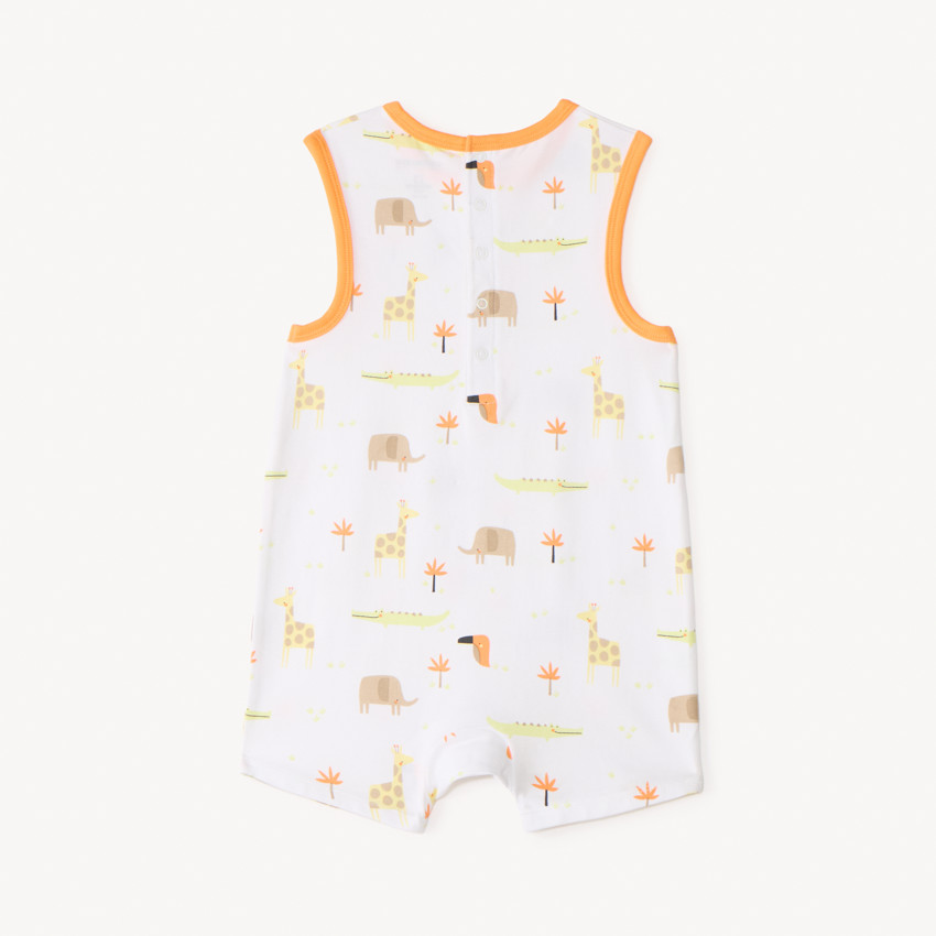 Lot de 2 combinaisons courtes motif safari pour bébé garçon 