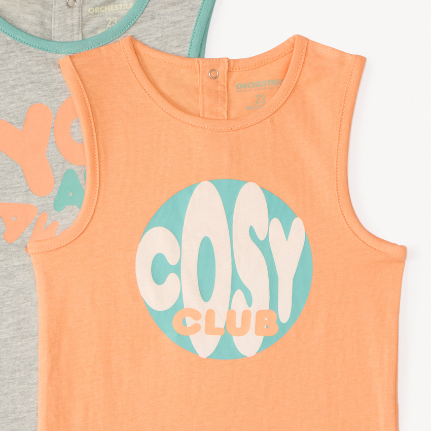 Lot de 5 débardeurs en jersey fantaisie pour bébé garçon 