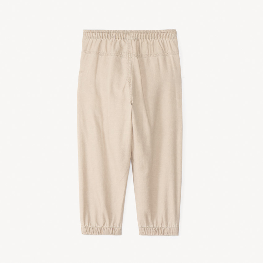Pantalon en toile uni chevilles resserrées pour bébé garçon 