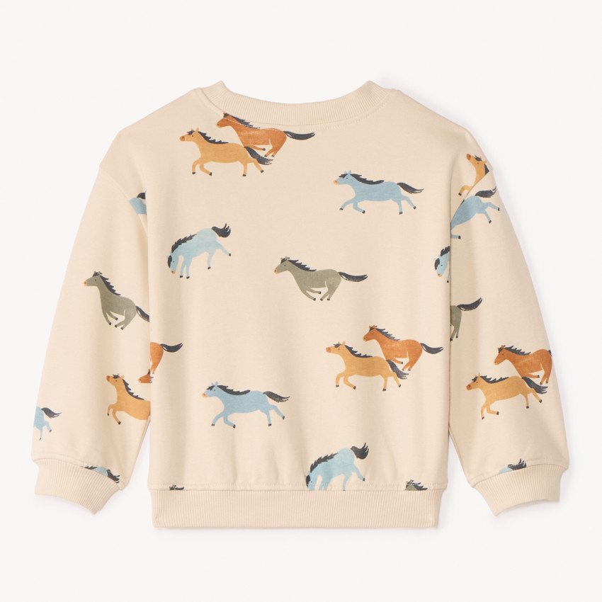 Sweat molleton oversize imprimé chevaux pour bébé garçon 