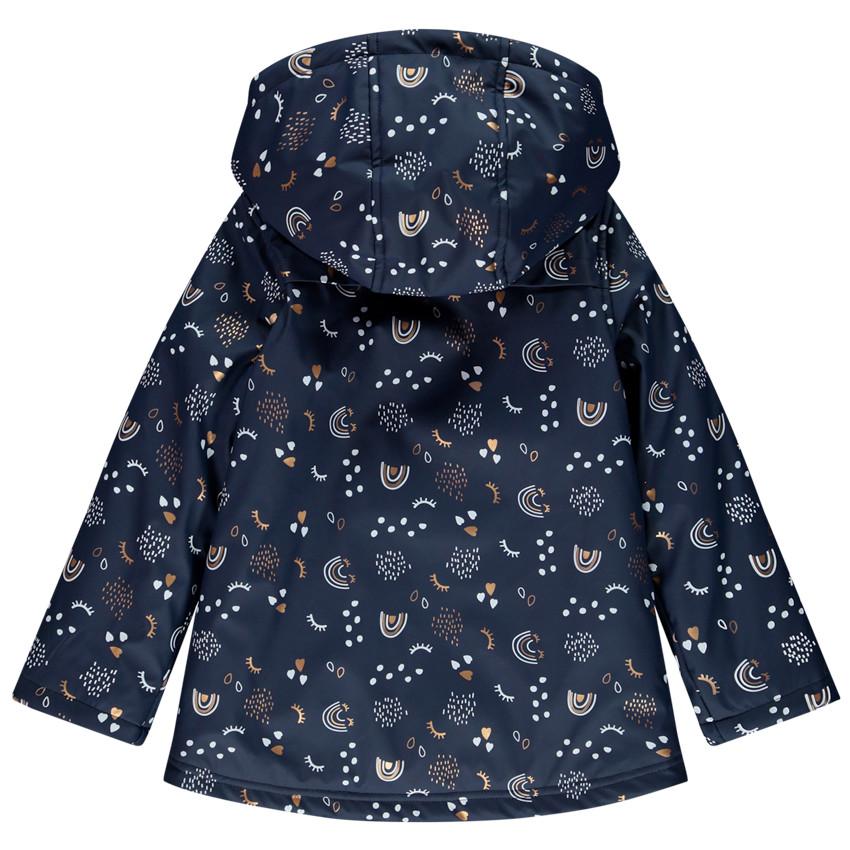Parka gomme motif all-over doublée sherpa pour fille 