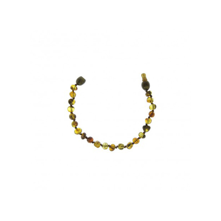 Bracelet d'ambre pour bébé à clip gray 
