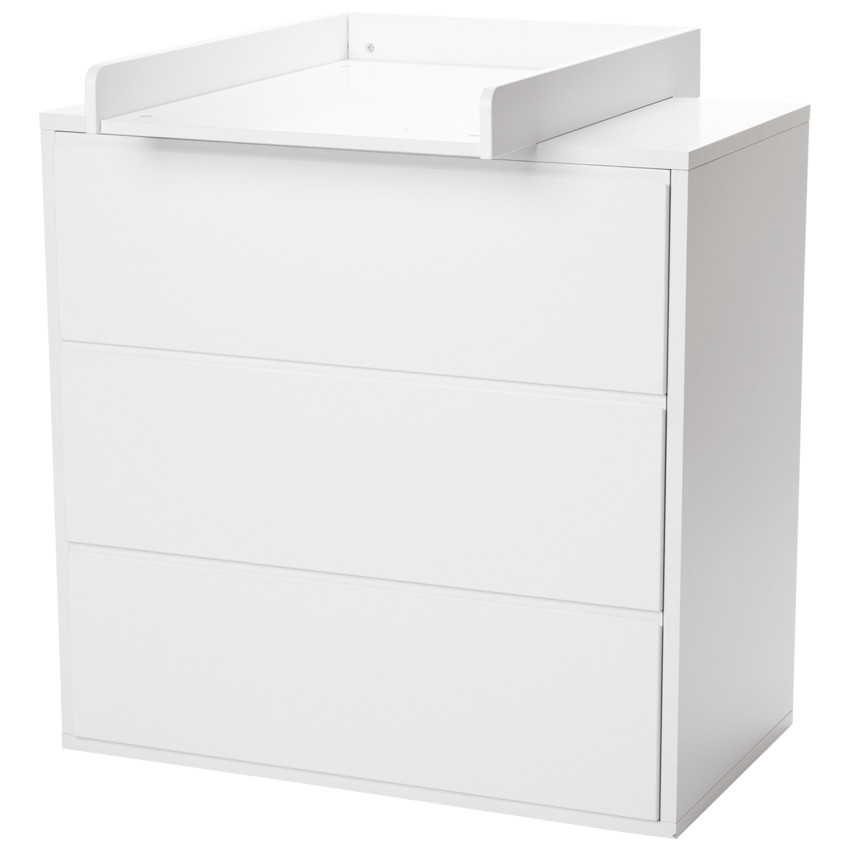 Commode Eden 3 tiroirs - Blanc 