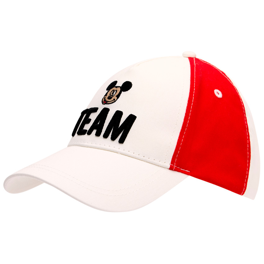 Casquette tricolore à broderie en relief Mickey Disney pour garçon 