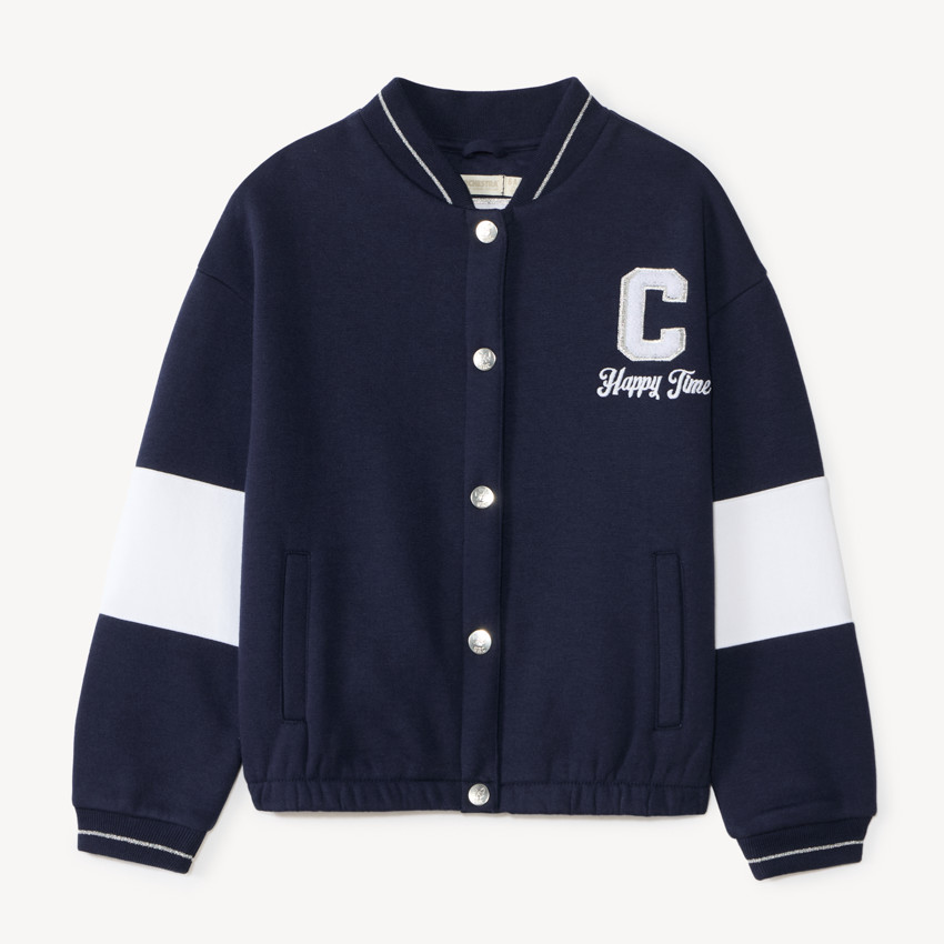 Gilet fille style teddy en molleton 