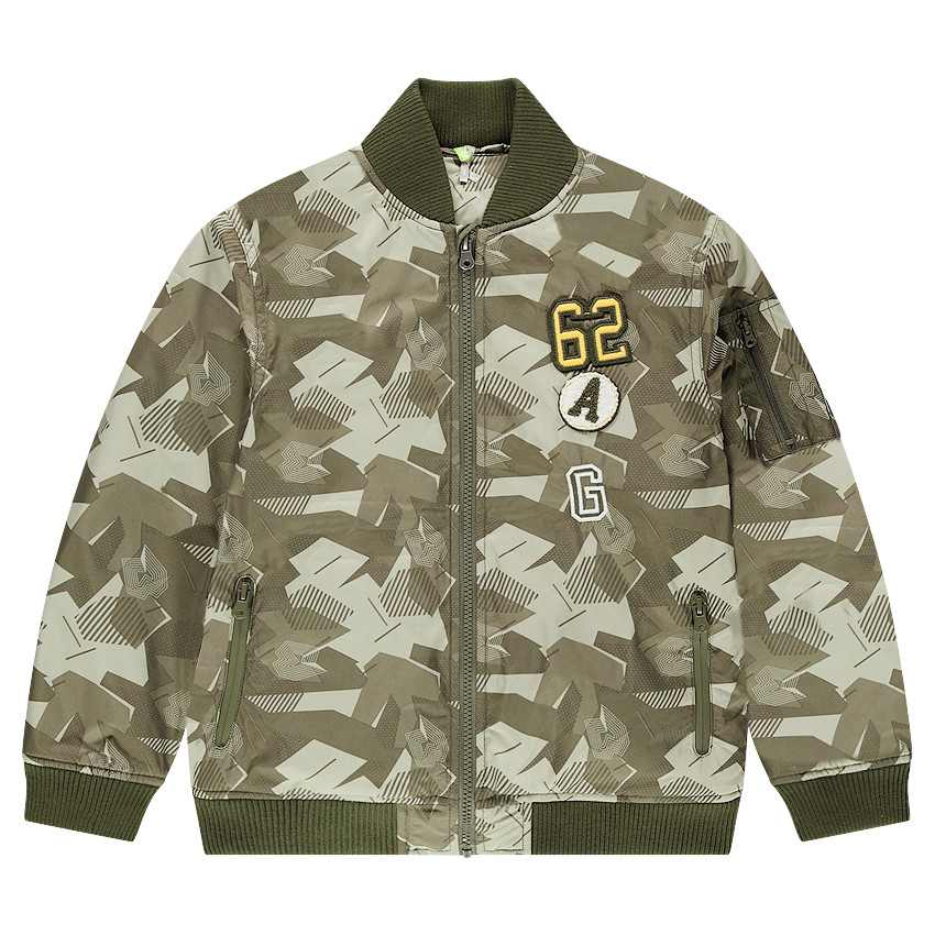 Bombers motif style army doublé sherpa 