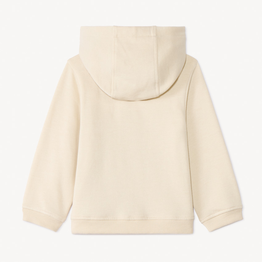 Gilet uni en molleton avec cœur lurex brodé pour bébé fille  