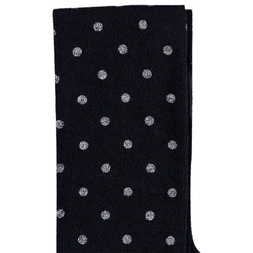 Collants épais à pois argentés all-over  