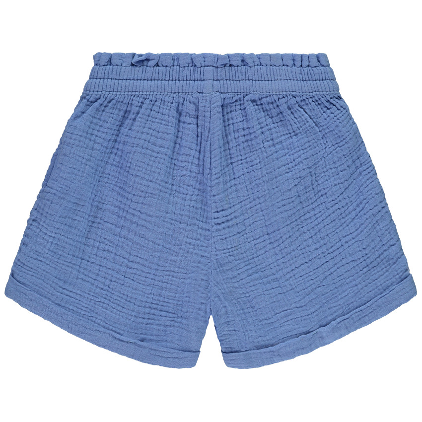 Short uni en double gaze pour fille 