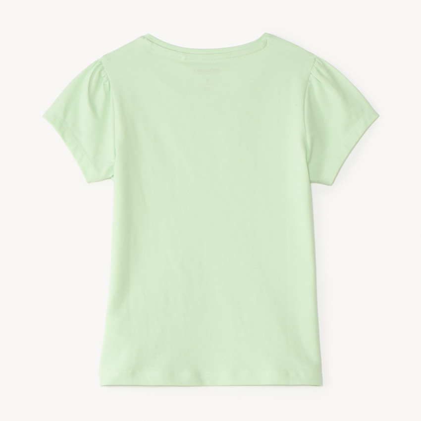 T-shirt manches courtes design fantaisie en perles pour fille 
