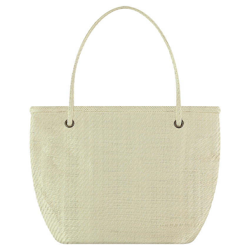 Sac de plage en paille avec print flamant rose 