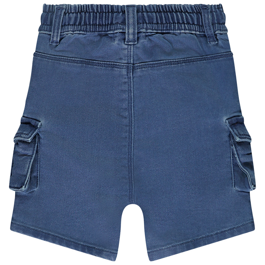 Bermuda effet denim uni à poches cargo pour bébé garçon 