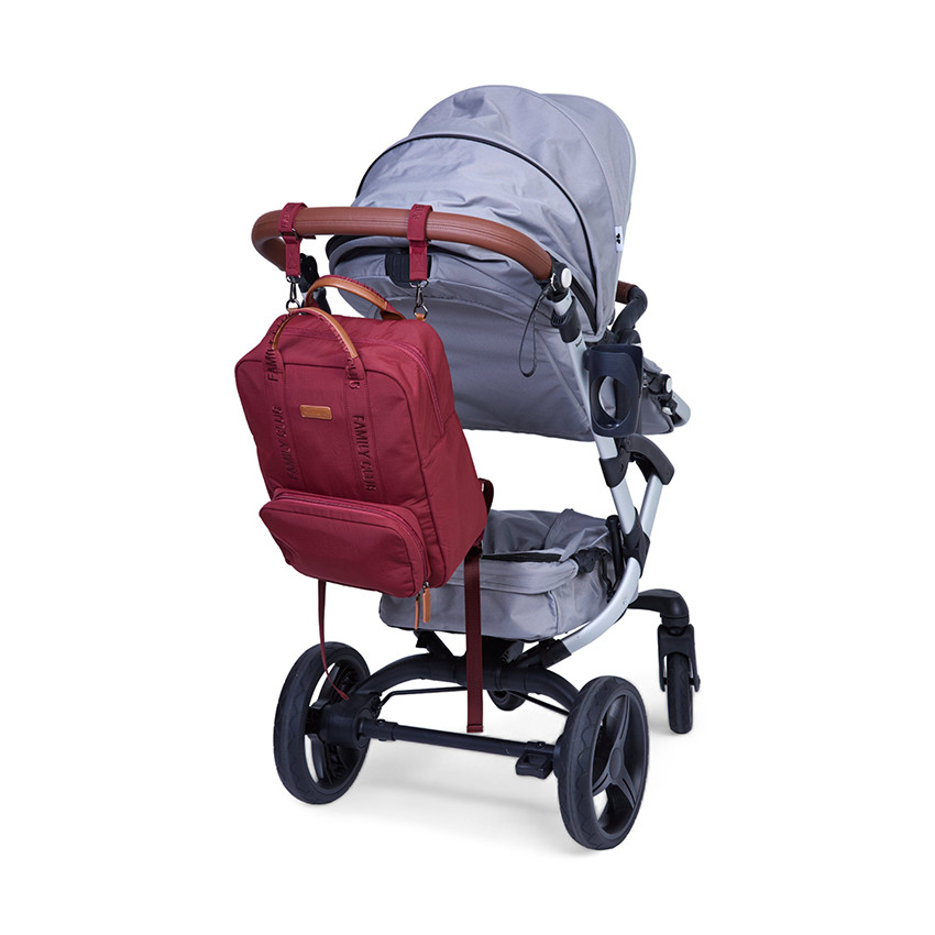 Sac à dos Family Club Signature + pochette + matelas à langer urban bordeaux 