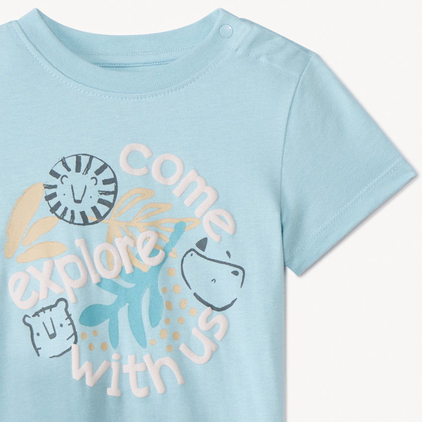 T-shirt manches courtes print safari pour bébé garçon 