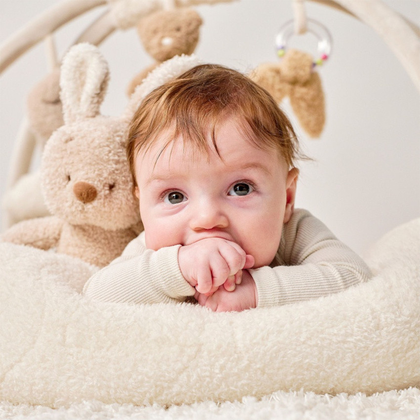 Tapis d'éveil pouf avec arches 90x90cm Teddy Bouclette 